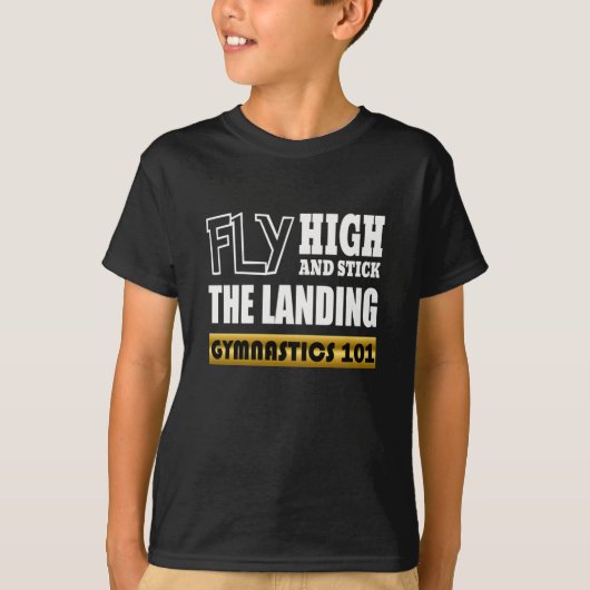 体操101空高く飛べ - バー体操 Tシャツ (正面)