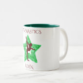 体操2つの調パーソナライズされた子のコーヒーマグ。 ツートーンマグカップ (正面右)