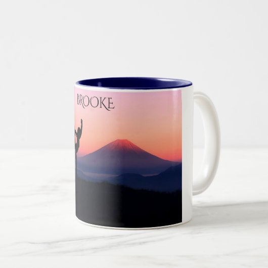 体操2トンのコーヒパーソナライズされたーマグ。 ツートーンマグカップ (正面右)