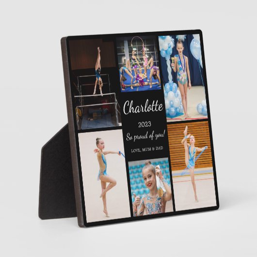 体操6フォトコラージュモダン記念 フォトプラーク (正面)