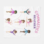 体操7パーソナライズされた人の子ども用毛布。 フリースブランケット (正面(横))