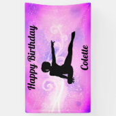 体操「ハッピーバースデー」カスタム旋回バナー 横断幕 (縦)