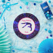 体操「ハッピーバースデー」ハンドスプリングハート ペーパープレート (パーティー)