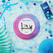 体操「ハッピーバースデー」バランスビーム ペーパープレート (パーティー)