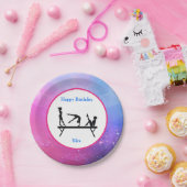 体操「ハッピーバースデー」バランスビーム ペーパープレート (パーティー)