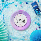 体操「ハッピーバースデー」バランスビーム ペーパープレート (パーティー)