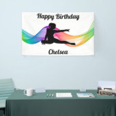 体操「ハッピーバースデー」旋回バカラフルナー 横断幕 (トレードショー)