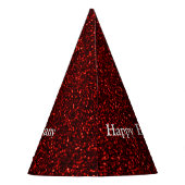 体操"ハッピーバースデー"赤いスパークルボルト パーティーハット (裏面)