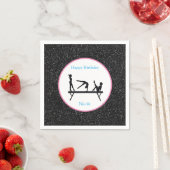 体操"ハッピーバースデー"黒い輝き スタンダードカクテルナプキン (インサイチュ)