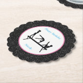 体操"ハッピーバースデー"黒い輝き ペーパーコースター (アングル)