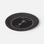 体操"ハッピーバースデー"黒い輝き ペーパープレート (アングル)