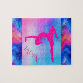 "体操"パズルと名前をカスタムする。 ジグソーパズル (横)