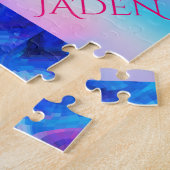 "体操"パズルと名前をカスタムする。 ジグソーパズル (側面)