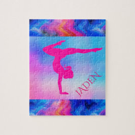 "体操"パズルと名前をカスタムする。 ジグソーパズル