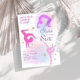 体操 フリップ タンブル ジャンプ 誕生日パーティー 招待状