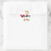 体操 – ブロンドガールバランスビームTシャツ ラウンドシール (バッグ)