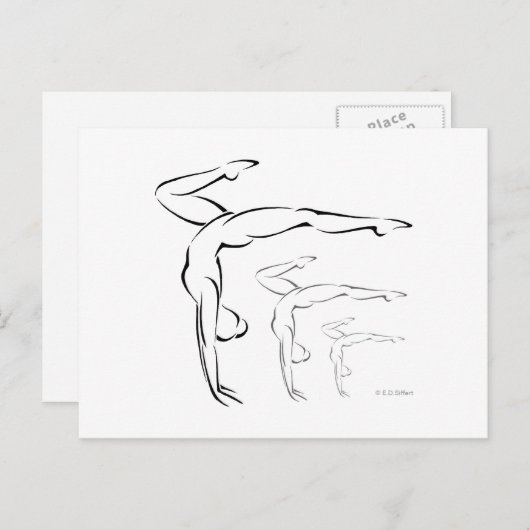 体操 ポストカード (正面/裏面)