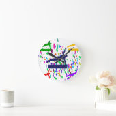 体操 ラウンド壁時計 (ホーム)