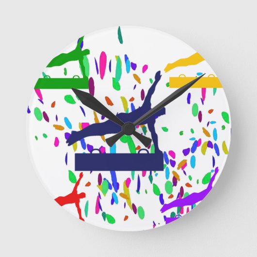 体操 ラウンド壁時計 (正面)