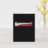 体操 – 体操選手抽象芸術ワードアートウィッシュ カード (黄色い花)