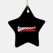 体操 – 体操選手抽象芸術ワードアートウィッシュ セラミックオーナメント (右)