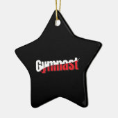 体操 – 体操選手抽象芸術ワードアートウィッシュ セラミックオーナメント (左)