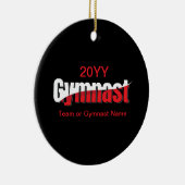 体操 – 体操選手抽象芸術ワードアートウィッシュ セラミックオーナメント (右)