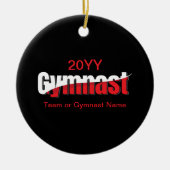 体操 – 体操選手抽象芸術ワードアートウィッシュ セラミックオーナメント (正面)