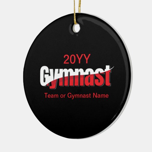 体操 – 体操選手抽象芸術ワードアートウィッシュ セラミックオーナメント (左)