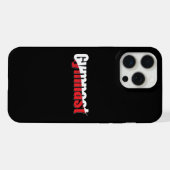 体操 – 体操選手抽象芸術ワードアートウィッシュ iPhoneケース (裏面横)