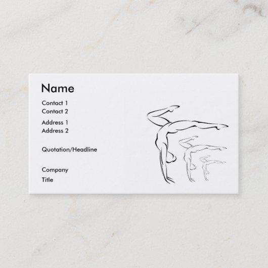 体操 名刺 (正面)