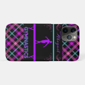 体操 平均台 ピンク パープル ティール タータン Case-Mate iPhoneケース (裏面(横))