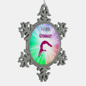 体操「明るいライト」スノーフレーク・ツリーオーナメント スノーフレークピューターオーナメント (左)