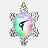 体操「明るい光」雪片樹オーナメント スノーフレークピューターオーナメント (右)