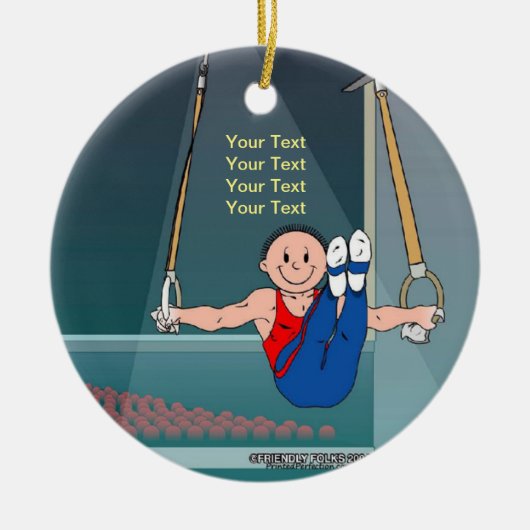 体操-男性 セラミックオーナメント (正面)