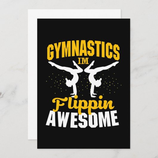 体操 私はとんぼ返りがすごい 招待状 (正面/裏面)