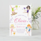 体操 誕生日パーティー 招待状 • くるくる回る風車 (スタンド正面)