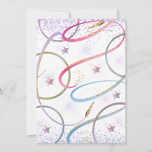 体操 誕生日 ご招待 パーティー 体操 招待状 (裏面)