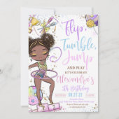 体操 誕生日 招待 パーティー 体操 招待状 (正面)