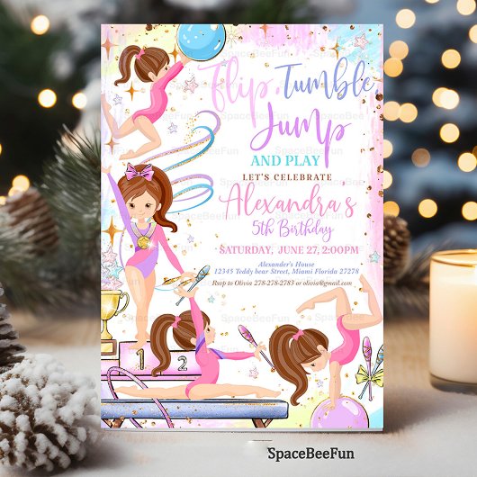 体操 誕生日 招待 パーティー 体操 招待状