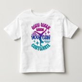 体操 転回 マジェンタ パープル ターコイズ トドラーTシャツ (正面)