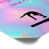 体操、馬、グリッターポスター ポスター (角)