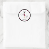 体操、黒髪、茶色の目、ブルゴーニュのレオ ラウンドシール (バッグ)