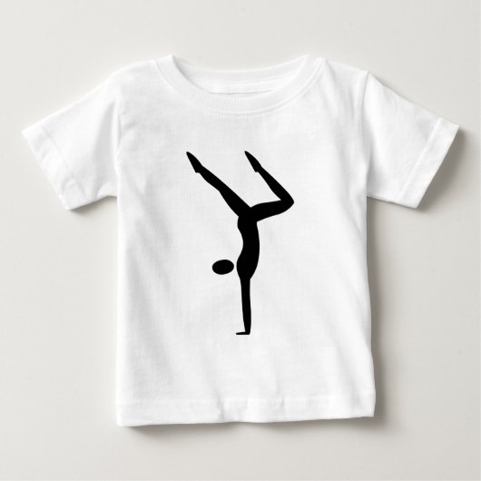 体操 – 黒 ベビーTシャツ (正面)