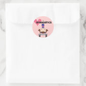 体操 – Brunette Girl Handstand ラウンドシール (バッグ)