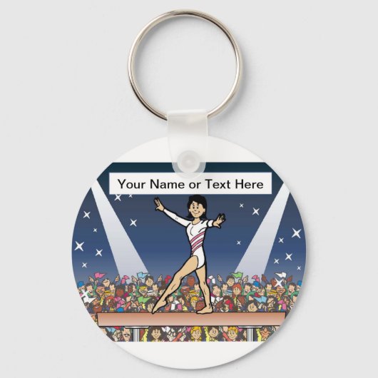 体操 – PrintedPerfectによる女性漫画 キーホルダー (正面)