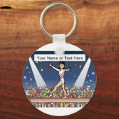 体操 – PrintedPerfectによる女性漫画 キーホルダー (正面)