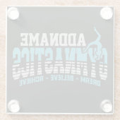 体操ADD NAME体操チームバックベンドキックオーバー ガラスコースター (裏面)