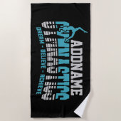 体操ADD NAME体操チームバックベンドキックオーバー ビーチタオル (正面)