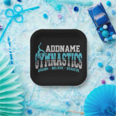 体操ADD NAME体操チームバックベンドキックオーバー ペーパープレート (パーティー)